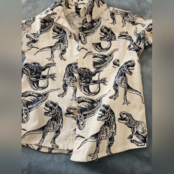 Little Rebels Dinosaur Button Down - Picture 4 of 4